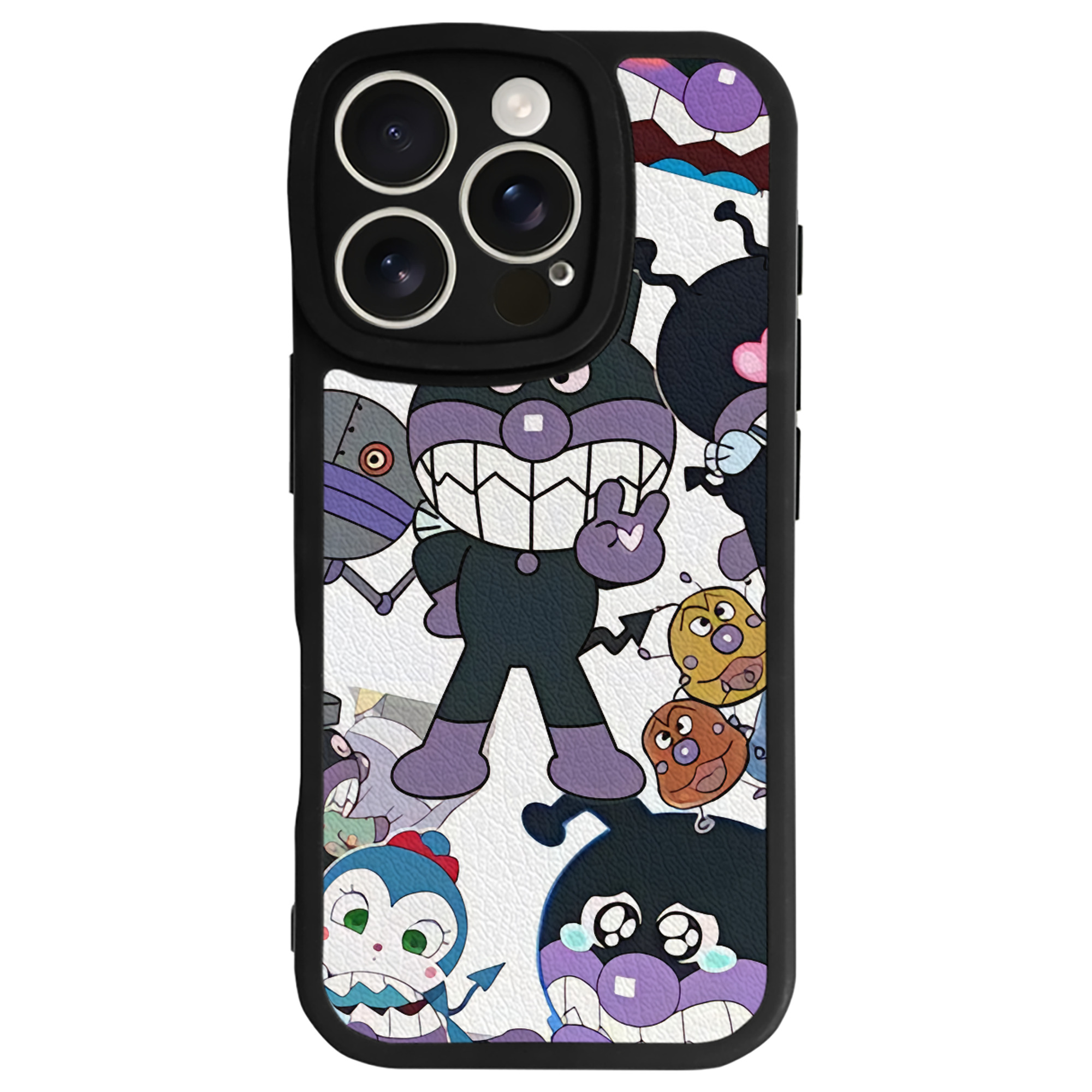 （画像用） アンパンマン Anpanman 【iPhone 16シリーズ対応】シリコンスマホケース（レザー調） 材質：シリコン